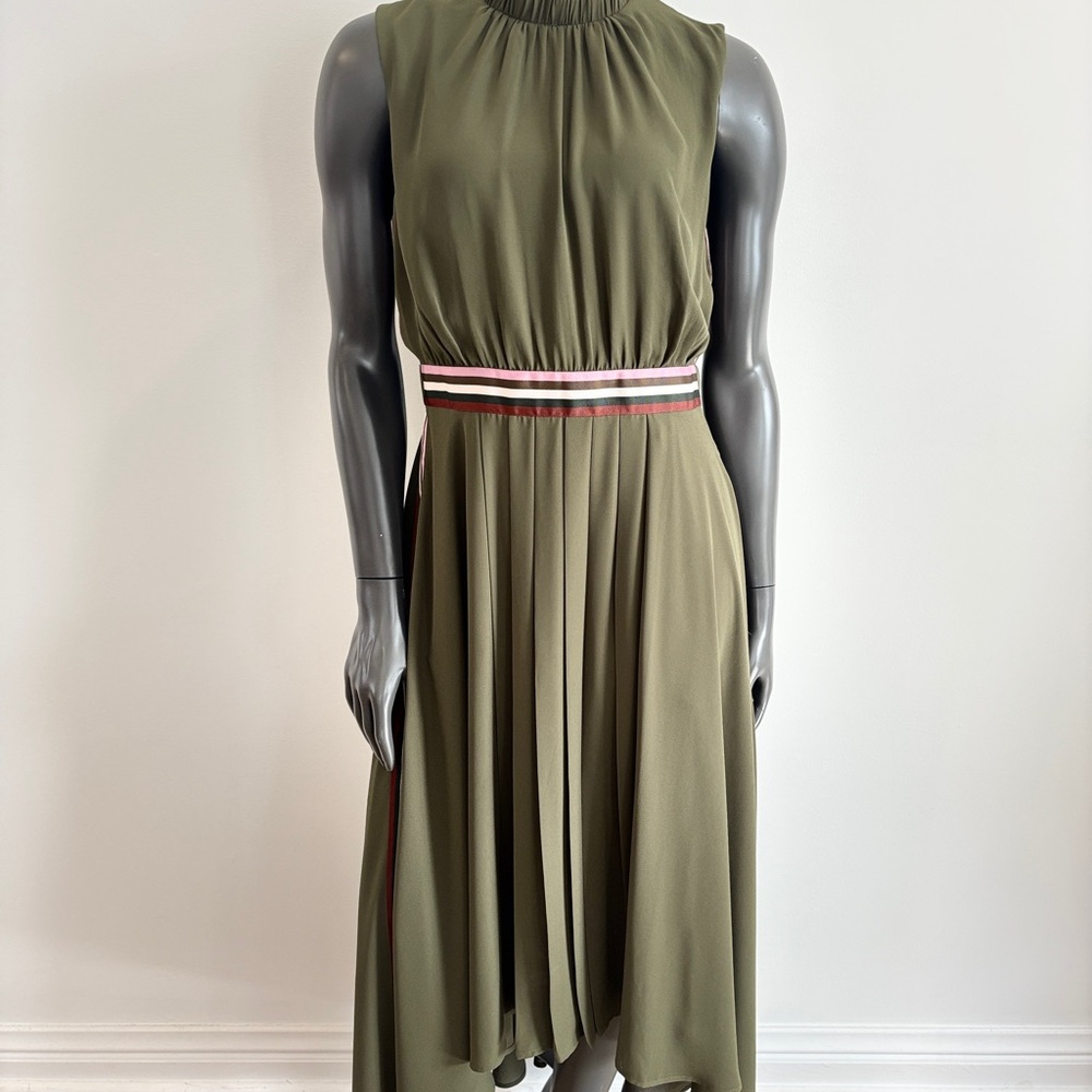 Ted Baker Green Pleated High Low Sundress